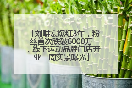 刘畊宏爆红3年，粉丝首次跌破6000万，线下运动品牌门店开业一周实景曝光