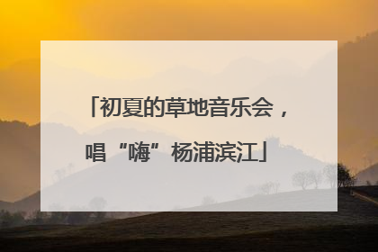 初夏的草地音乐会，唱“嗨”杨浦滨江