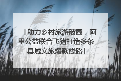 助力乡村旅游破圈，阿里公益联合飞猪打造多条县域文旅爆款线路
