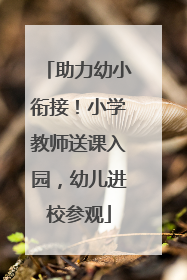 助力幼小衔接！小学教师送课入园，幼儿进校参观