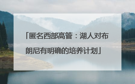 匿名西部高管：湖人对布朗尼有明确的培养计划