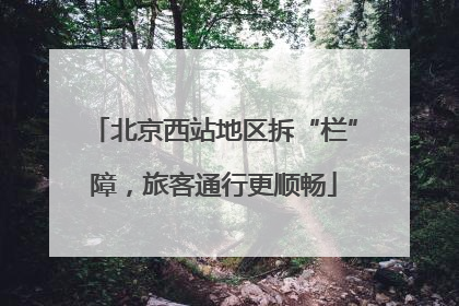 北京西站地区拆“栏”障，旅客通行更顺畅