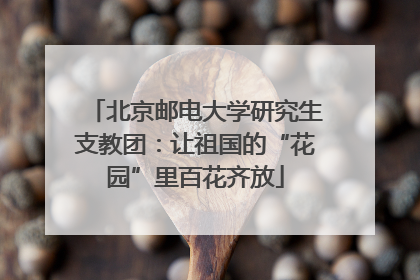 北京邮电大学研究生支教团：让祖国的“花园”里百花齐放