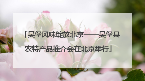 吴堡风味绽放北京——吴堡县农特产品推介会在北京举行