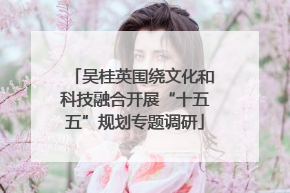 吴桂英围绕文化和科技融合开展“十五五”规划专题调研