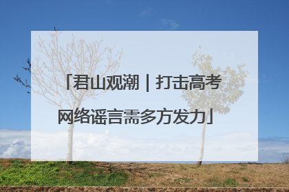 君山观潮｜打击高考网络谣言需多方发力