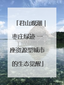 君山观潮｜枣庄绿迹 一座资源型城市的生态觉醒