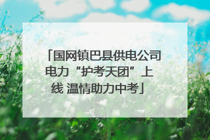 国网镇巴县供电公司 电力“护考天团”上线 温情助力中考