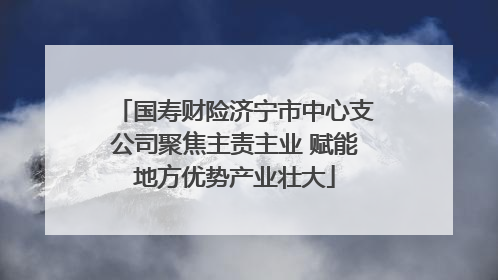 国寿财险济宁市中心支公司聚焦主责主业 赋能地方优势产业壮大