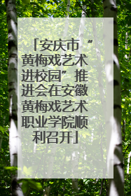 安庆市“黄梅戏艺术进校园”推进会在安徽黄梅戏艺术职业学院顺利召开