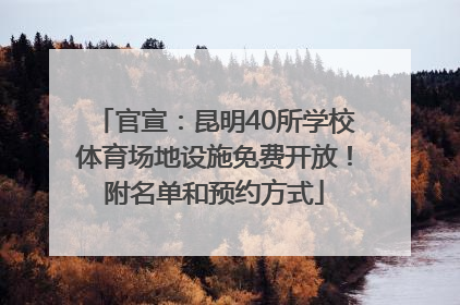 官宣：昆明40所学校体育场地设施免费开放！附名单和预约方式