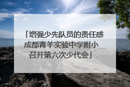 增强少先队员的责任感 成都青羊实验中学附小召开第六次少代会