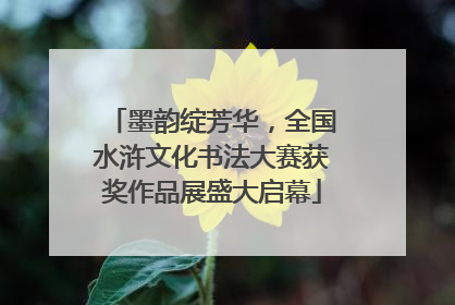墨韵绽芳华，全国水浒文化书法大赛获奖作品展盛大启幕