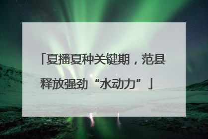 夏播夏种关键期，范县释放强劲“水动力”