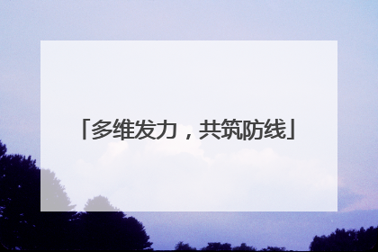 多维发力，共筑防线