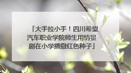大手拉小手！四川希望汽车职业学院师生用情景剧在小学播撒红色种子