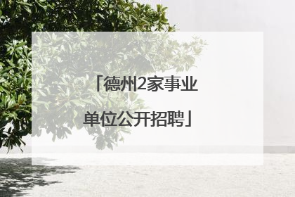 德州2家事业单位公开招聘