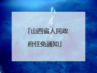 山西省人民政府任免通知