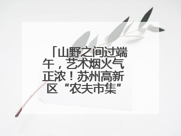 山野之间过端午，艺术烟火气正浓！苏州高新区“农夫市集”火热进行中