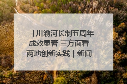 川渝河长制五周年成效显著 三方面看两地创新实践｜新闻发布最前线