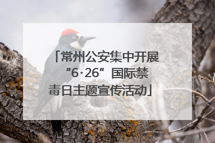 常州公安集中开展“6･26”国际禁毒日主题宣传活动