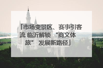 市场变景区、赛事引客流 临沂解锁 “商文体旅” 发展新路径