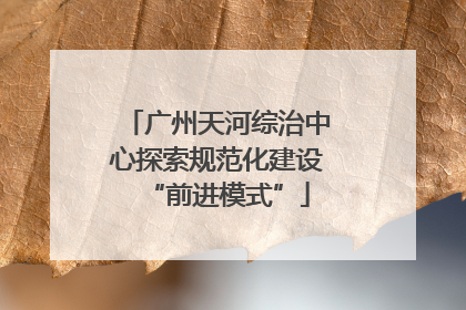广州天河综治中心探索规范化建设“前进模式”