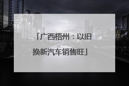 广西梧州：以旧换新汽车销售旺