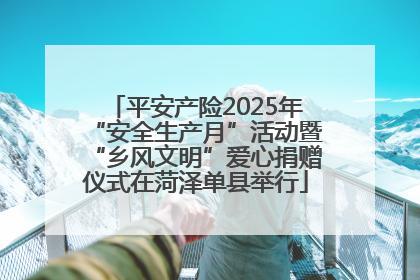 平安产险2025年“安全生产月”活动暨“乡风文明”爱心捐赠仪式在菏泽单县举行