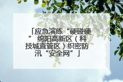 应急演练“硬碰硬” 绵阳高新区（科技城直管区）织密防汛“安全网”