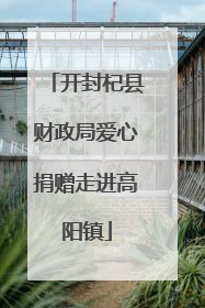 开封杞县财政局爱心捐赠走进高阳镇