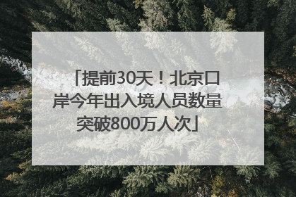 提前30天！北京口岸今年出入境人员数量突破800万人次