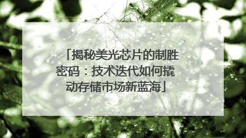 揭秘美光芯片的制胜密码：技术迭代如何撬动存储市场新蓝海