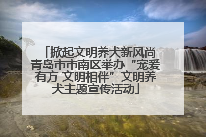 掀起文明养犬新风尚 青岛市市南区举办“宠爱有方 文明相伴”文明养犬主题宣传活动