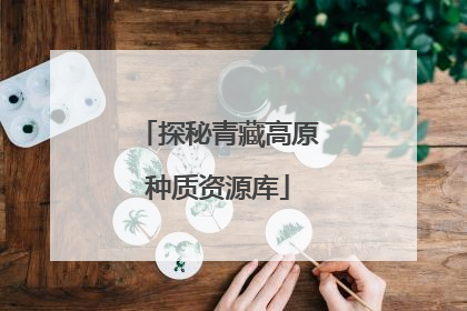 探秘青藏高原种质资源库