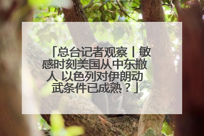 总台记者观察丨敏感时刻美国从中东撤人 以色列对伊朗动武条件已成熟？