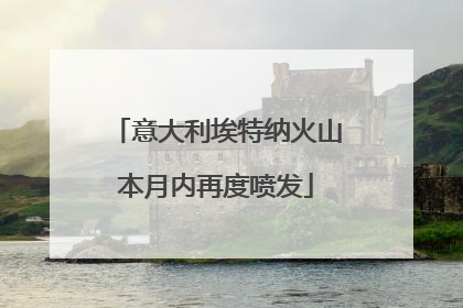 意大利埃特纳火山本月内再度喷发