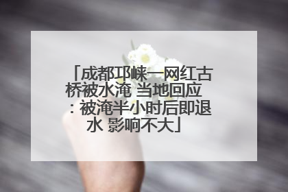 成都邛崃一网红古桥被水淹 当地回应：被淹半小时后即退水 影响不大