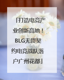 打造电竞产业创新高地！BLG无畏契约电竞战队落户广州花都