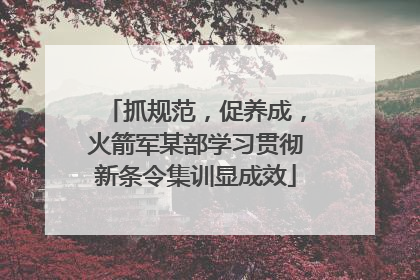 抓规范，促养成，火箭军某部学习贯彻新条令集训显成效