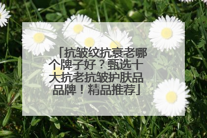 抗皱纹抗衰老哪个牌子好？甄选十大抗老抗皱护肤品品牌！精品推荐