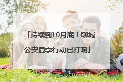 持续到10月底！聊城公安夏季行动已打响