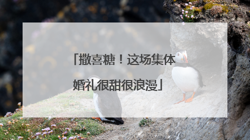 撒喜糖！这场集体婚礼很甜很浪漫