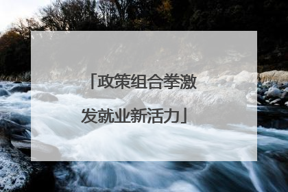 政策组合拳激发就业新活力