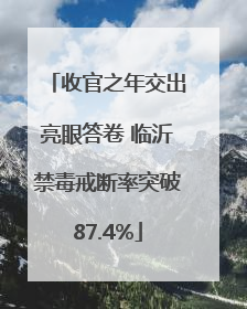 收官之年交出亮眼答卷 临沂禁毒戒断率突破87.4%
