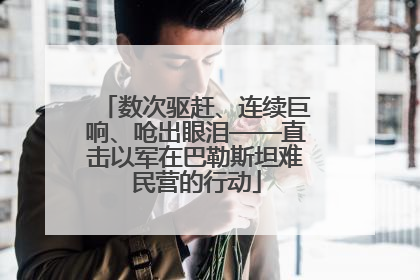 数次驱赶、连续巨响、呛出眼泪——直击以军在巴勒斯坦难民营的行动