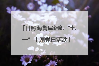 日照海警局组织“七一”主题党日活动