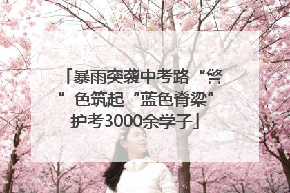 暴雨突袭中考路“警”色筑起“蓝色脊梁”护考3000余学子