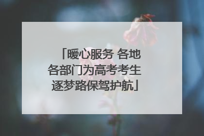 暖心服务 各地各部门为高考考生逐梦路保驾护航