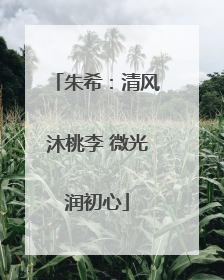 朱希：清风沐桃李 微光润初心
